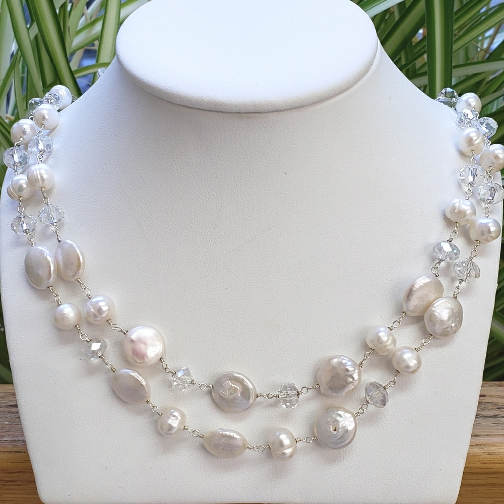 Pearl and Crystal Necklace